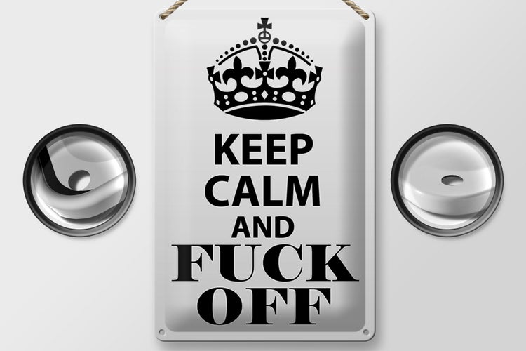 Blechschild Spruch 20x30cm Keep Calm and fuck off