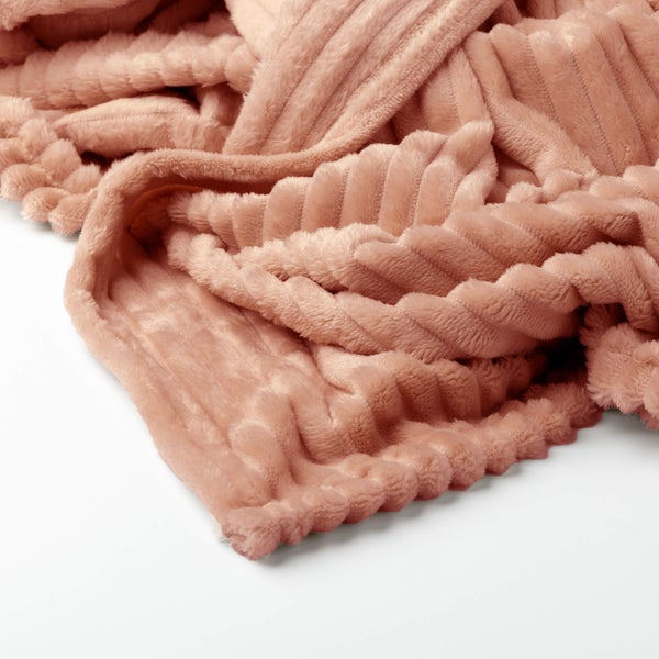 MARTHY - Plaid 140x180 cm - Muted Clay - Rosa