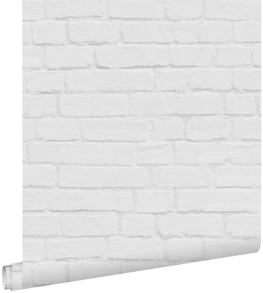 ESTAhome Tapete Backstein-Optik Hellgrau - 53 cm x 10.05 m - 139192