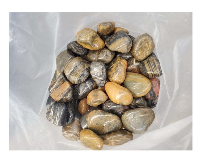 200kg Polierter Kiesel Glanzkies Flusskiesel Kieselsteine Gartenkies Zierkies #
