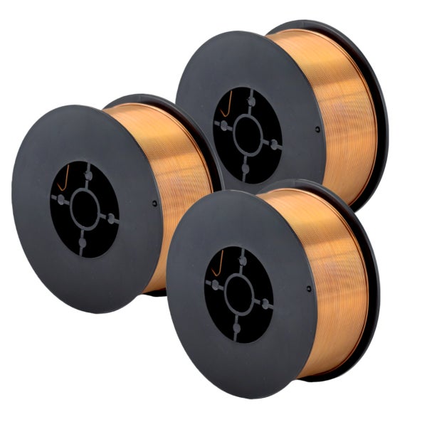 STAHLWERK Schweißdraht MIG MAG ER70S-6 SG2 Ø 1,0 mm S100/D100 1kg Draht 3er Set