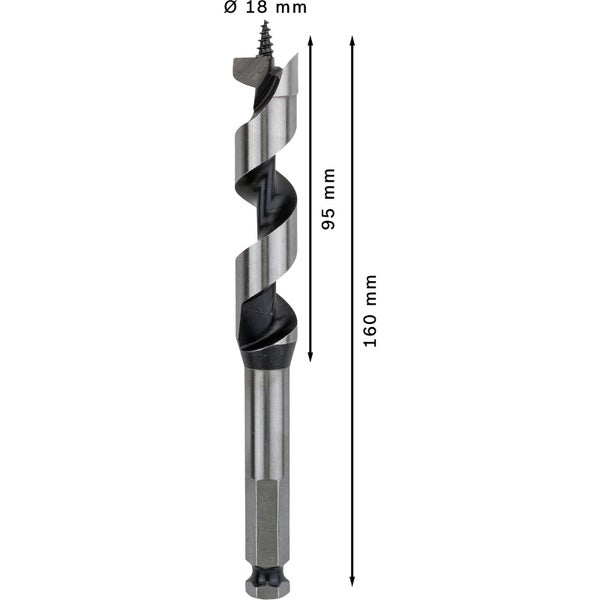 Bosch Pro Wood Holzbohrer, 18 Millimeter, in Verpackung