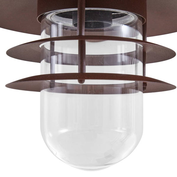 Lindby Wandleuchte außen Meliora (spritzwassergeschützt in Braun aus Metall (1 flammig, E27) - Außenwandleuchten Wandlampe Led Außenlampe Outdoor für Außenwand/Hauswand Haus Terrasse &