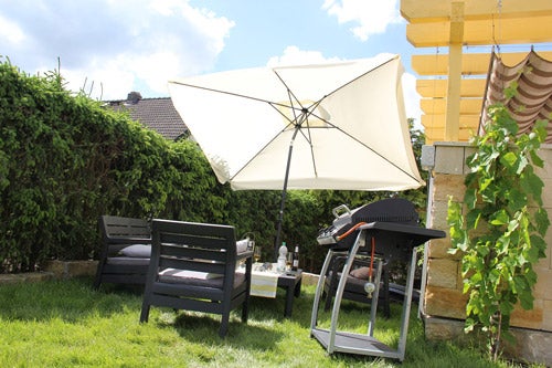 Ondis24 Marktschirm Sonnenschirm rechteckig 300x200 cm Beige
