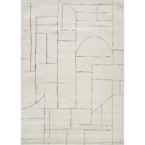 Moderner Skandinavischer Teppich Elfenbein/Terrakotta 200x275 cm LISA