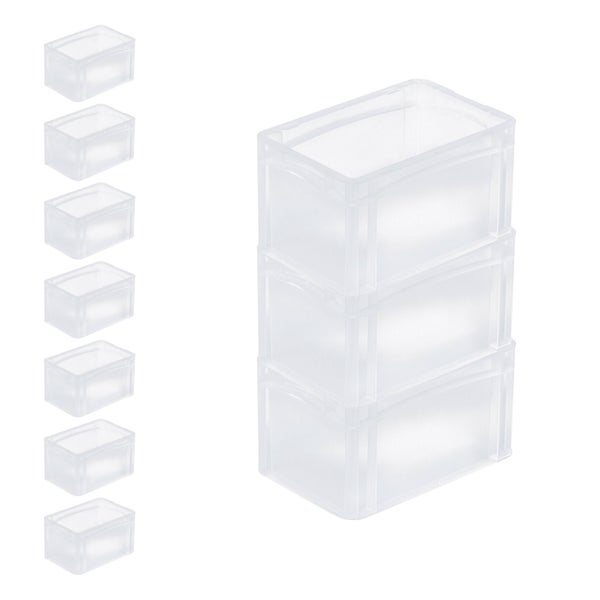 PROREGAL SparSet 10 x Transparenter Eurobehälter BasicLine Mit Geschlossenem Griff HxBxT 17 x 20 x 30 cm 7,2 Liter Eurobox Transportbox