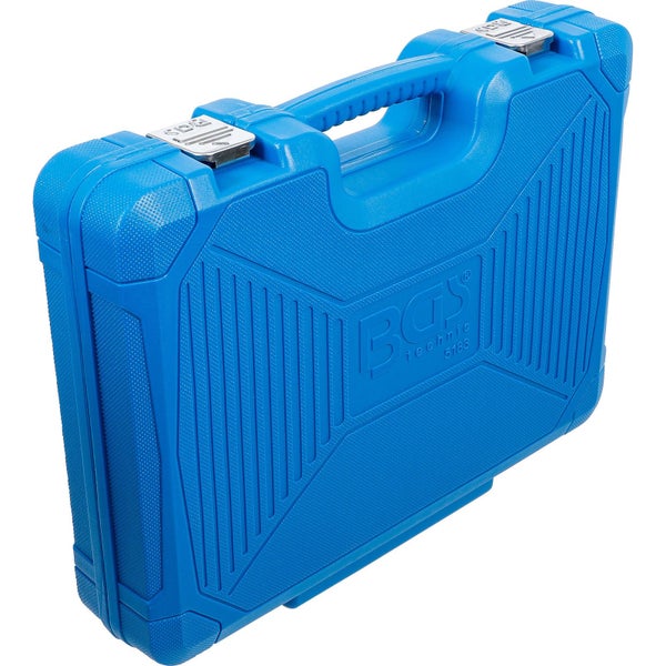 Steckschlüsselsatz mit Torx-Bits in einem blauen Werkzeugkoffer