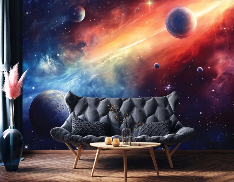 Fototapete Kinderzimmer Junge Weltall Tapete Kinder 350x250 cm