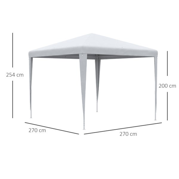 Pavillon mit den Maßen 270 x 270 x 254 cm