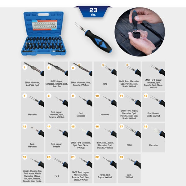 BRILLIANT TOOLS Stecker-Entriegelungswerkzeug-Satz 23tlg. - BT511100