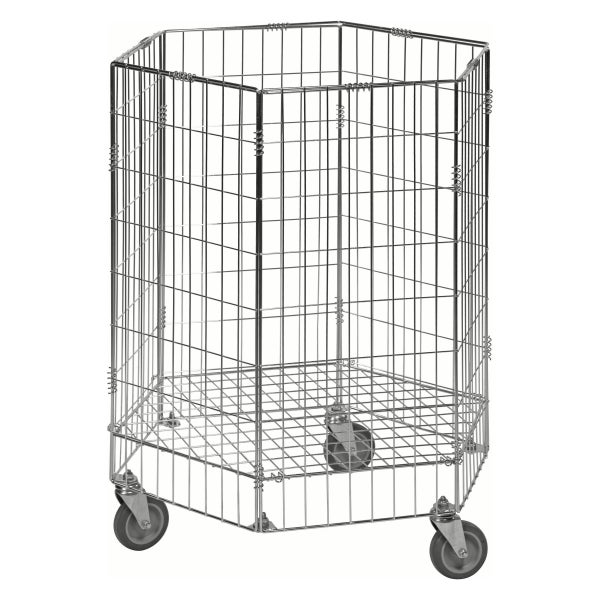 Drahtkorb mit Rollen für den Transport