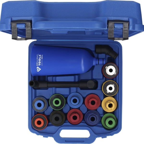 BRILLIANT TOOLS MASTER Öl-Einfülltrichter-Satz mit drehbarem Winkelarm 15tlg. - BT711110