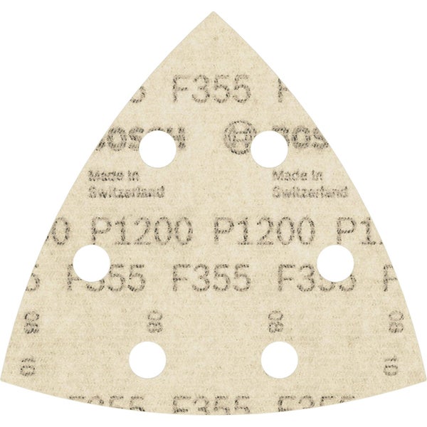 Dreieckiges Schleifpapier mit Löchern