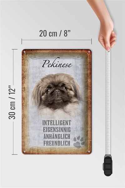 Blechschild Spruch 20x30cm Pekinese Hund Schild
