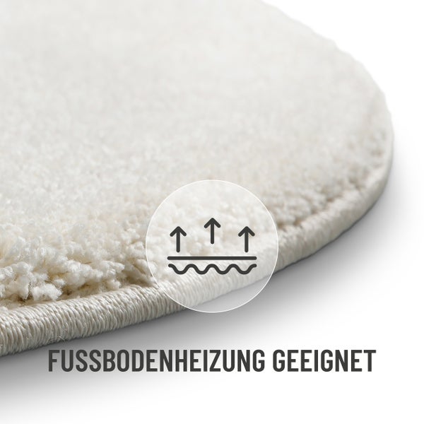 Teppich geeignet für Fußbodenheizung.