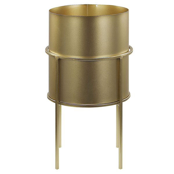 Blumentopf mit Beinen MILEA Metall 16 cm Gold