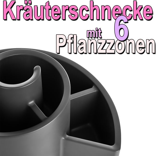 Kräuterschnecke mit sechs Pflanzzonen