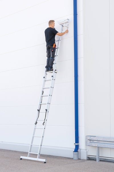PROREGAL Sprossen-Mehrzweckleiter 2-Teilig mit Traverse 2 x 8 Sprossen
