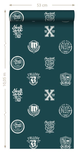 Tapetenrolle mit New York Motiven, 53 cm breit und 10,05 m lang