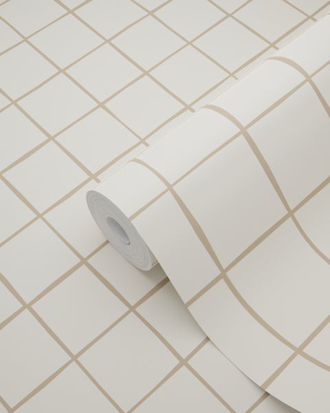 Tapetenrolle mit geometrischem Karomuster