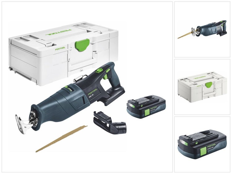 Festool RSC 18 EB-Basic Akku Säbelsäge 18 V Brushless + 1x Akku 3,0 Ah + Systainer - ohne Ladegerät