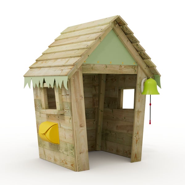 WICKEY Kinder Spielhaus Stable mit Holzdach und Fenster  - pastellgrün