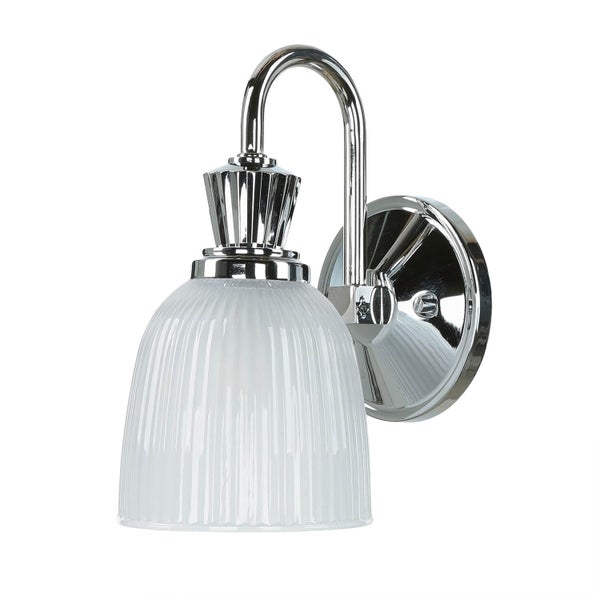 Wandleuchte mit Lampenschirm aus Glas