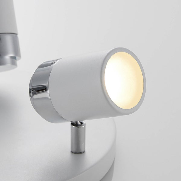 Nahaufnahme einer weißen Spotleuchte