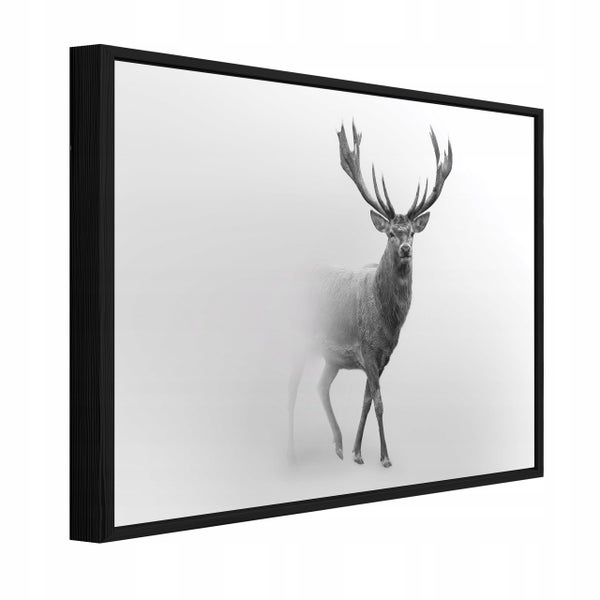 Gerahmtes Wandbild mit Hirschmotiv