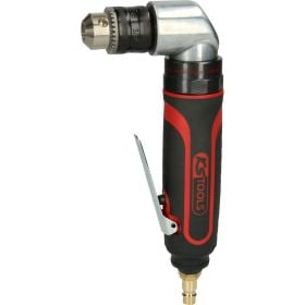 Pneumatischer Winkelbohrer von KS Tools mit Bohrfutter für präzises Arbeiten an schwer zugänglichen Stellen.