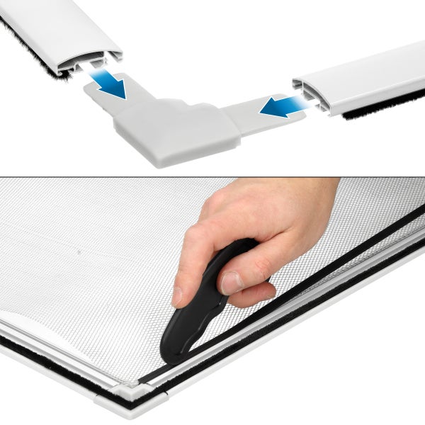 ECD Germany 2er Set Alu Lichtschachtabdeckung 60 x 115 cm Aluminium Gitter für Lichtschächte Kellerschachtabdeckung Kellerschacht Abdeckung Gitterrostabdeckung Gitterrost Schutzgitter Insektenschutz