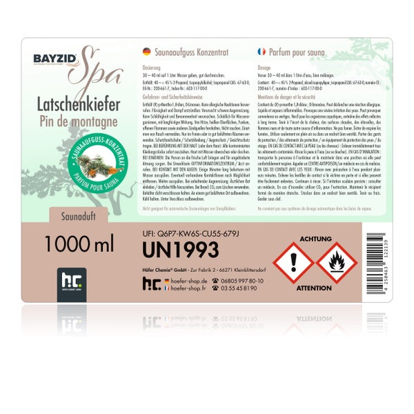 Latschenkiefer Saunaaufguss Konzentrat, 1000 ml