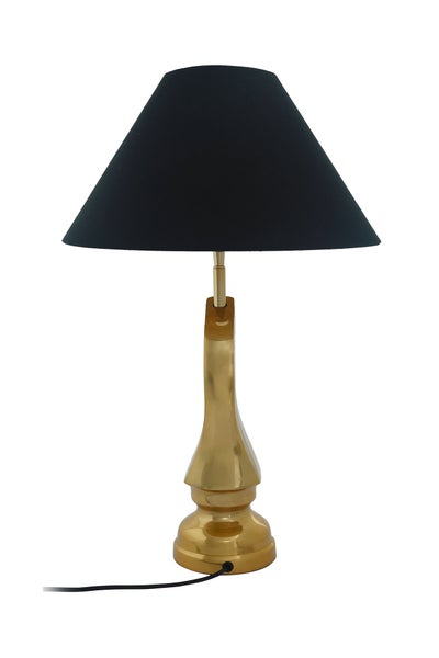 Tischlampe mit dekorativem Pferd-Schachfiguren-Sockel Schwarz | Wohnzimmer Esszimmer Leuchte