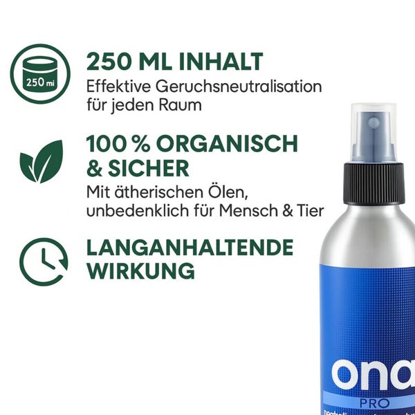 ONA Pro Raumspray zur Geruchsneutralisation, 250 Milliliter