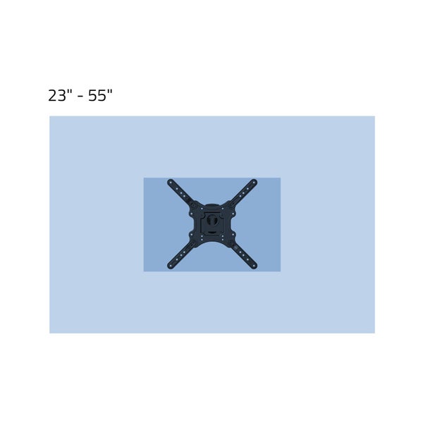 ECD Germany TV Wandhalterung Schwenkbare Neigbare Halterung für 23-55 Zoll Fernseher (58-140cm) Flach & Curved LCD/LED VESA 400x400 Universal Starke Vollbewegliche Fernsehwandhalterung mit Schwenkarm