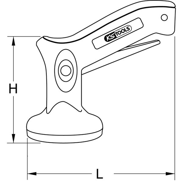 KS TOOLS Einhand-Mini-Saugheber 8kg Ø 70 mm - 140.1015