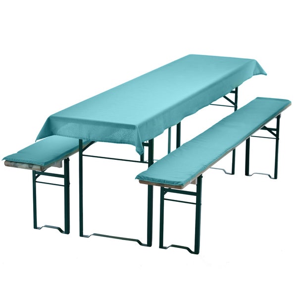 NYVI Bierbankauflagen Set 240x70cm Uni Aqua