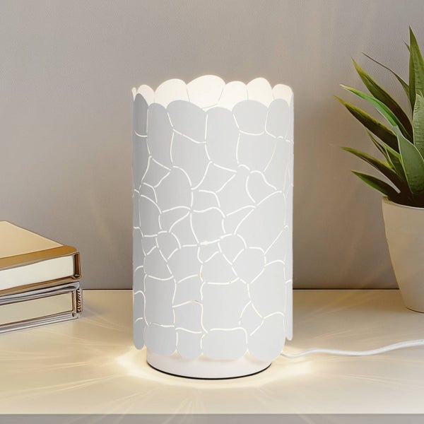 Lindby Tischlampe Aralena (Modern) in Weiß aus Metall (1 flammig, E27) - Tischleuchte Schreibtischlampe Nachttischlampe Wohnzimmerleuchte