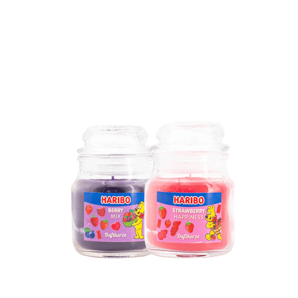 Haribo Kerzen 85gr Set 2 - 1x kleiner Beere 1x kleiner Erdbeere