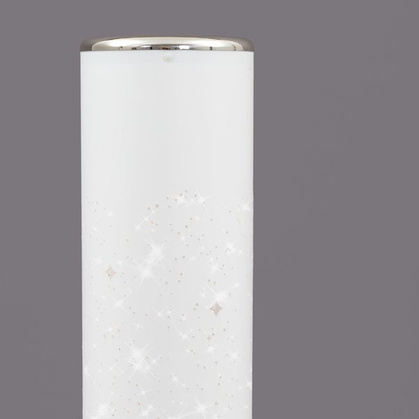 BRILONER YOTA LED Stehlampe, Sternendekor, Kabelschalter, Warmweißes Licht, chrom, 13 x 103,5 cm