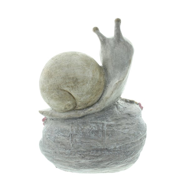 FRANK FLECHTWAREN|Dekoschnecke Willkommen, 26,5 x 16,5 x 35 cm , MAGNESIUMOXID