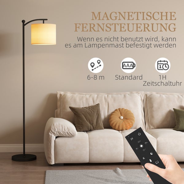 Szene mit einem Computermonitor, einer Videoleuchte mit Telefonhalterung und verschiedenen Büroartikeln auf einem Schreibtisch.
