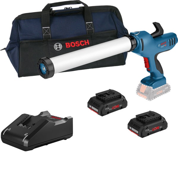 Bosch Akku-Kartuschenpresse GCG 18V-600 / 2x 4,0 Ah ProCORE Akku + Ladegerät in Tasche