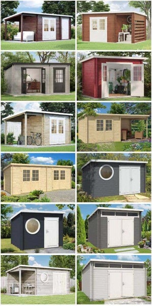 Alpholz Gartenhaus Maria Twin Gartenhaus aus Holz in Pinie (Imprägniert) mit 28 mm Wandstärke
