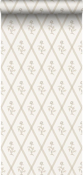 Borastapeter Tapete Blumen Beige - 53 cm x 10.05 m - 660839