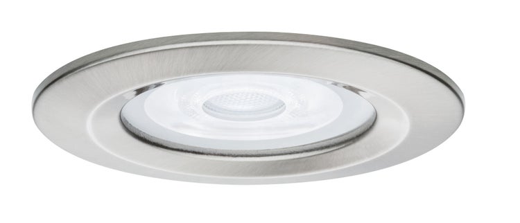 Einbauleuchte Nova starr rund 78mm GU10 max. 35W 230V dimmbar Eisen gebürstet