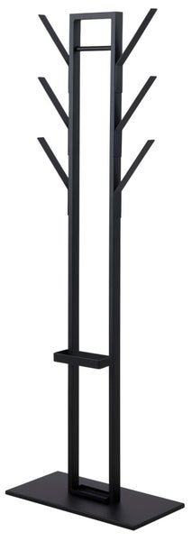 Garderobenständer Vimp in schwarz lackierten Metall mit Schirmständer. 56 X 28 X 165 cm