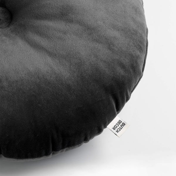 OLLY - Dekokissen Samt Charcoal Grey 40 cm