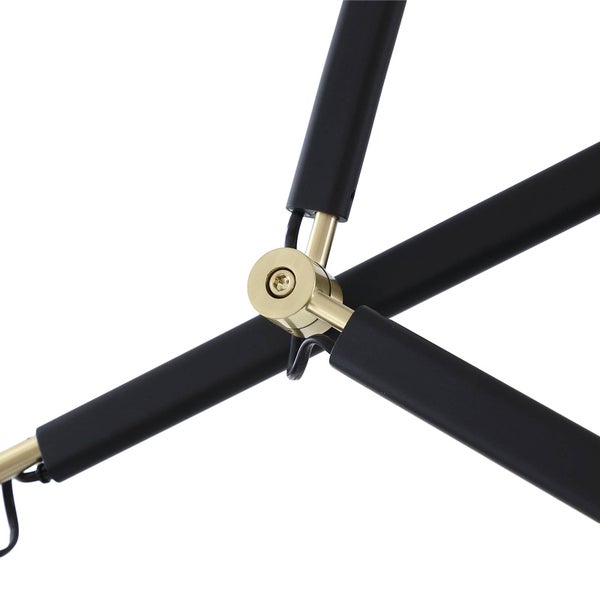 Lucande Deckenlampe Marvaine in Schwarz aus Metall (2 flammig, E27) - Textil Deckenleuchte Lampe Wohnzimmerleuchte