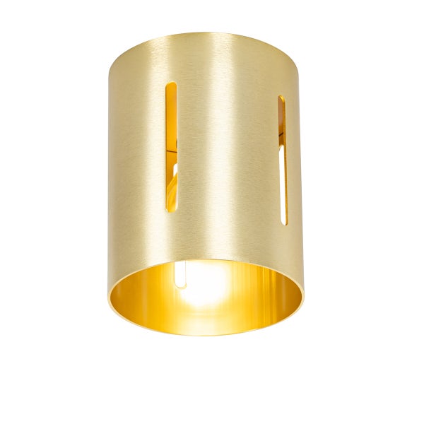 Goldfarbene Deckenleuchte mit Schlitzen